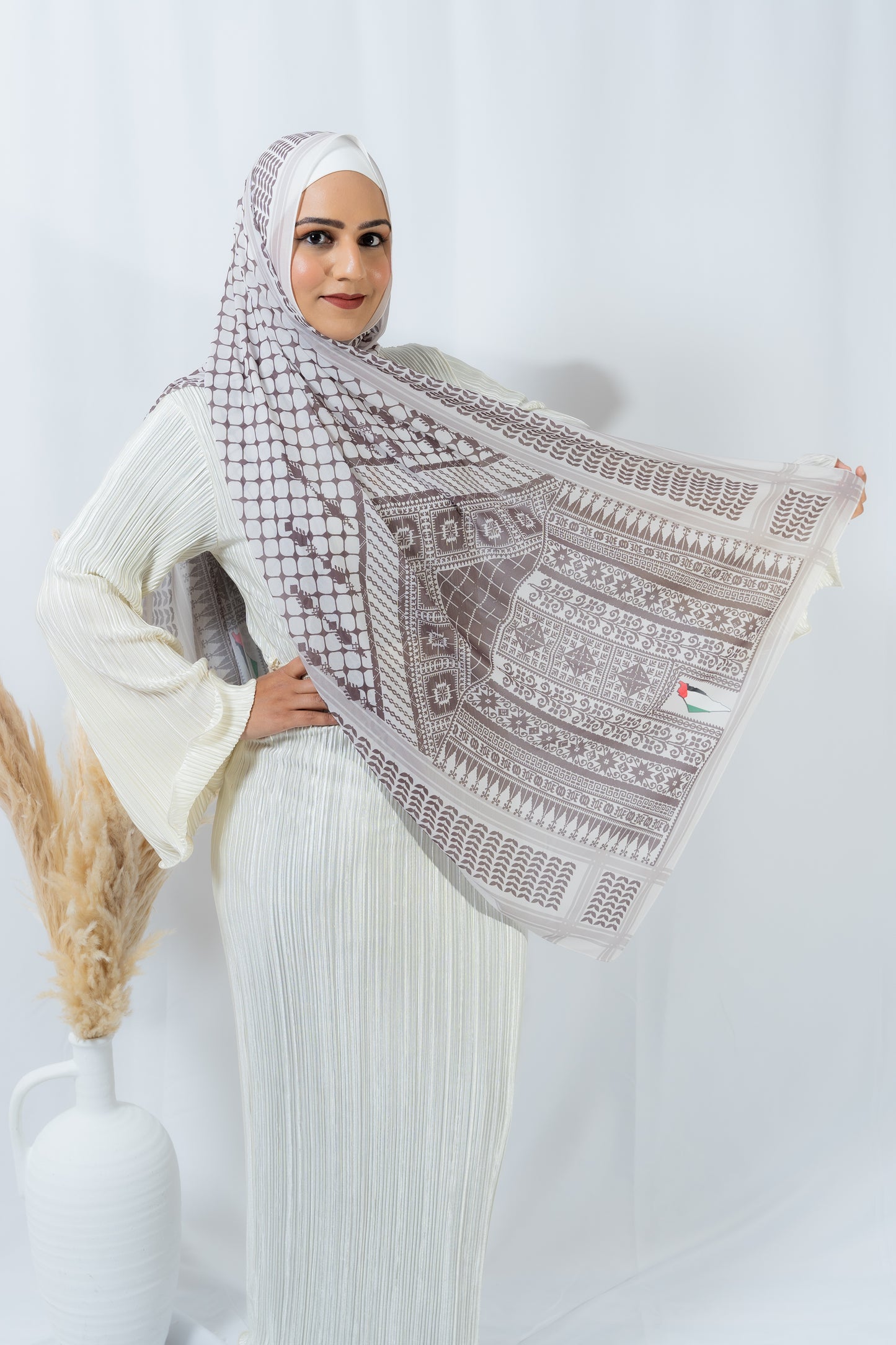 PALESTINE HIJAB - IN TAUPE